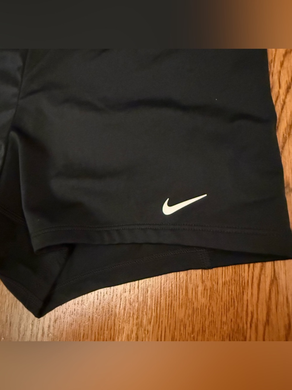 NWT Nike Swim Fusion Logo Tape Women's 3" Kickshort Black NESSG277-001 Sz Medium - Picture 5 of 11